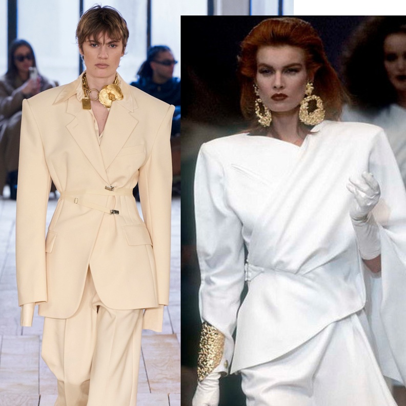 الأكتاف البارزة عنوان عريض في موضة خريف 2023 