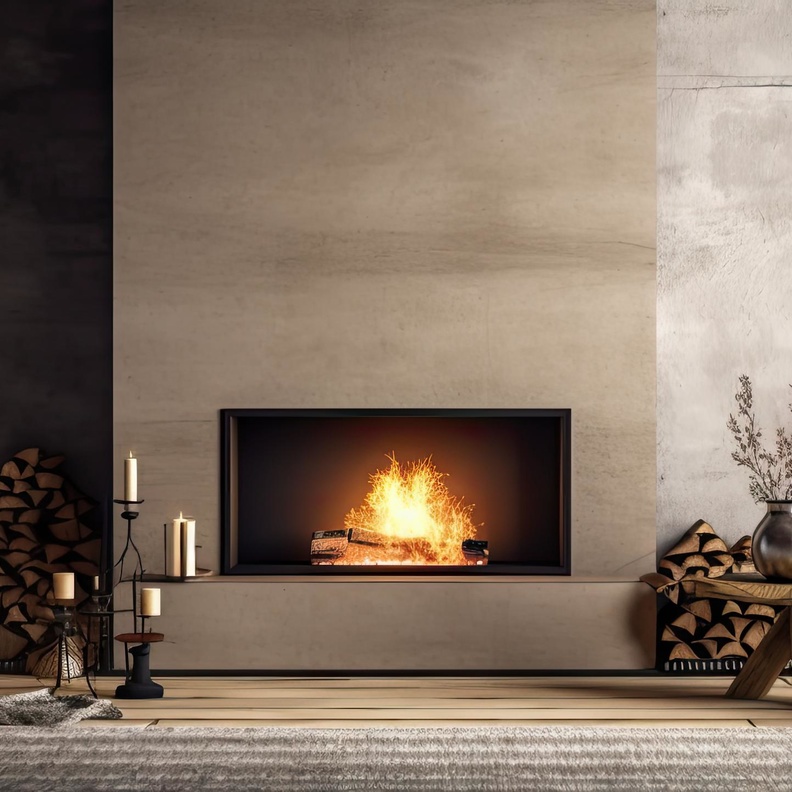 الحجر الطبيعي في تصميم مدافئ 2024