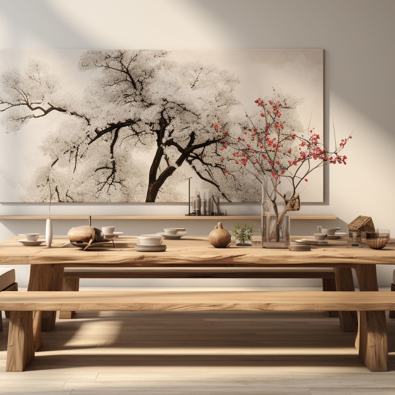 الخشب الدافئ خيار رائع لغرف الطعام