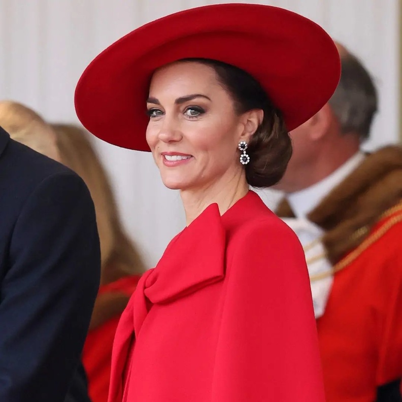 رسمات المكياج الداكن بأسلوب كيت ميدلتون-الصورة من حساب coutureandroyals على انستغرام