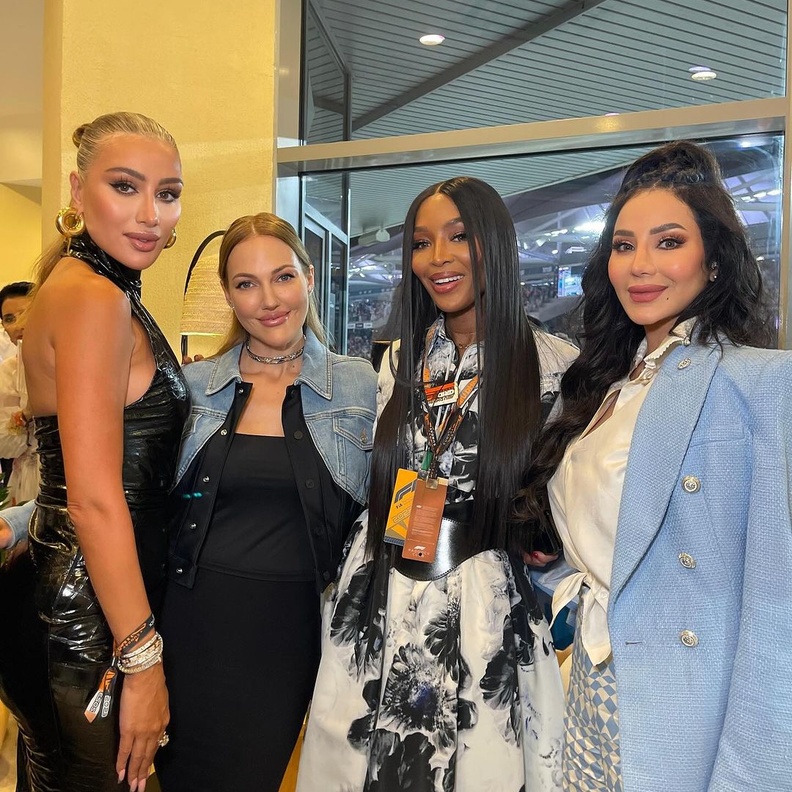 النجمات في سباق "الفورمولا 1" بأبوظبي