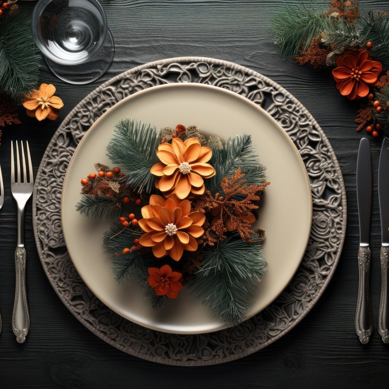 الزهور في ديكورات موائد احتفالية