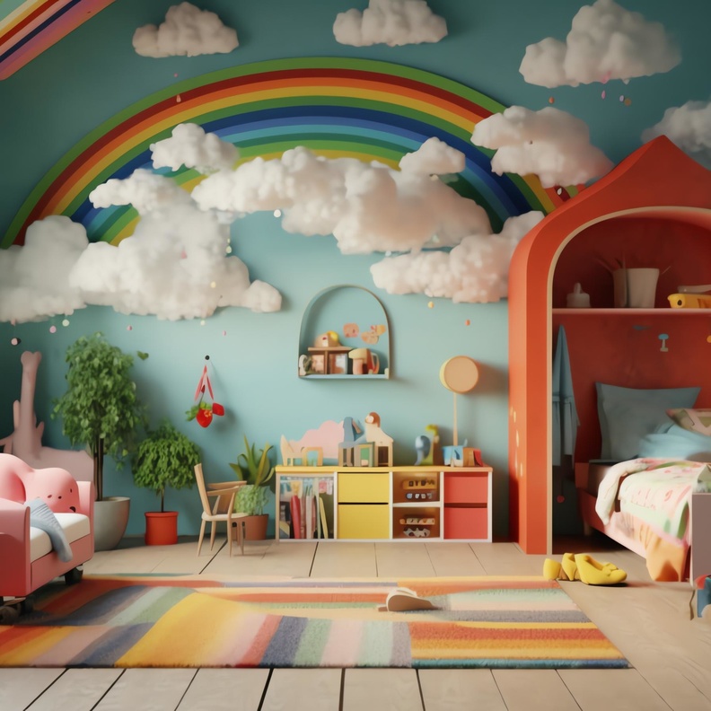 ديكورات حوائط مبهجة لغرف الأطفال
