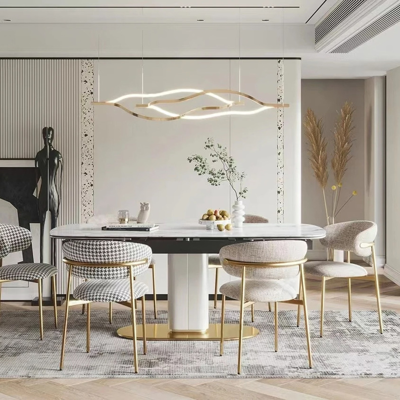 لمسات من الرخام في ديكورات غرف الطعام