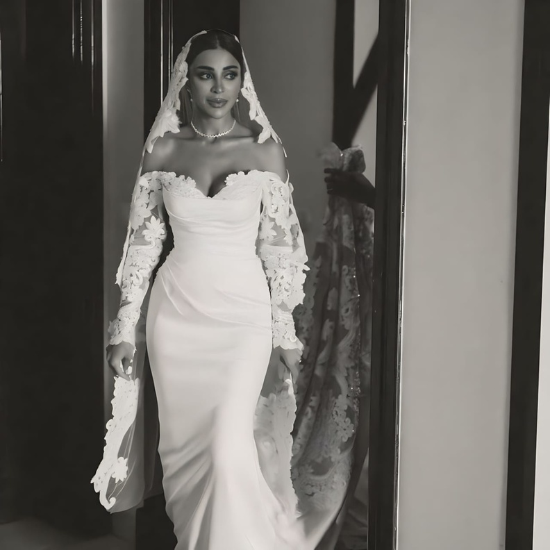 العنود سعود خلال حفل زفافها