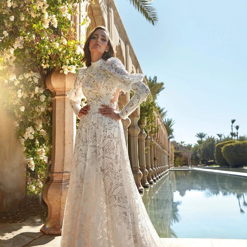 فساتين زفاف بوهيمية@pronovias