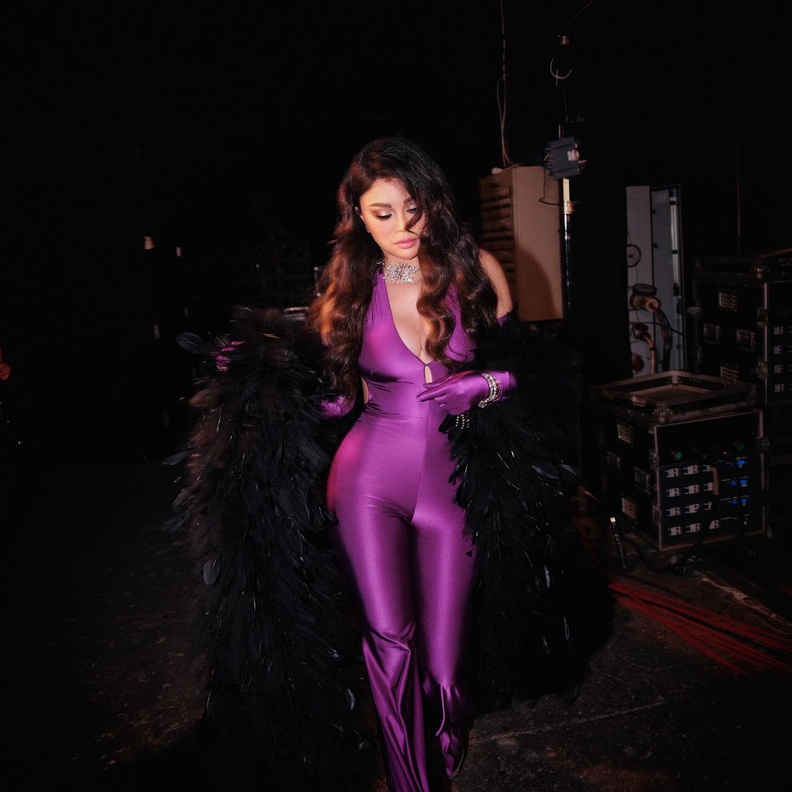 الجمبسوت بتصميمه الصاخب رفيق لا غنى عنه لـ هيفاء وهبي ومناسب لكل الأوقات فاستوحي من اختياراتها ما يناسبك