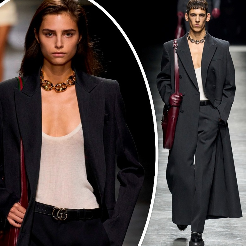 مجموعة رجالية تعكس التصاميم النسائية في غوتشي 