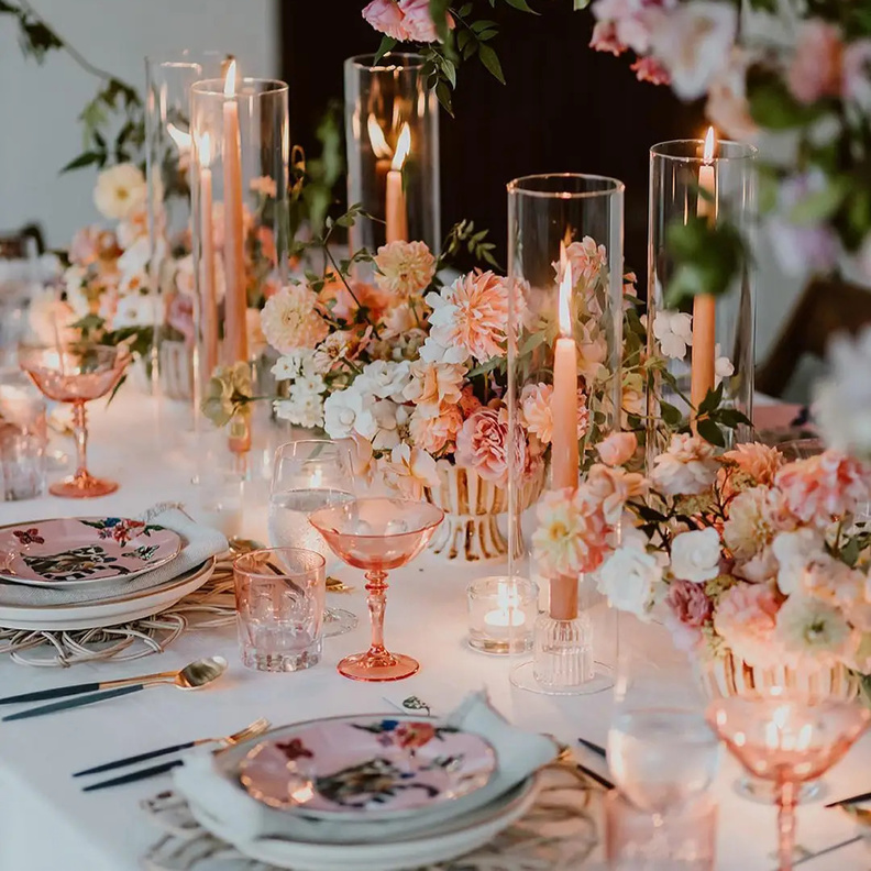 أفكار أغطية طاولات لحفل زفاف في فصل الشتاء