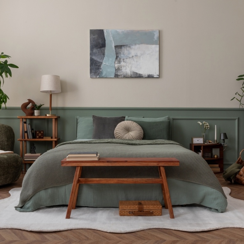 السجاد ذو الأشكال غير المنتظمة يبرز ويخلق اهتمامًا بصريًا كقطعة بيانية مميزة