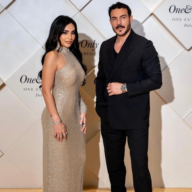 احدث اطلالات  زوجات النجوم العرب بفساتين السهرة في المناسبات