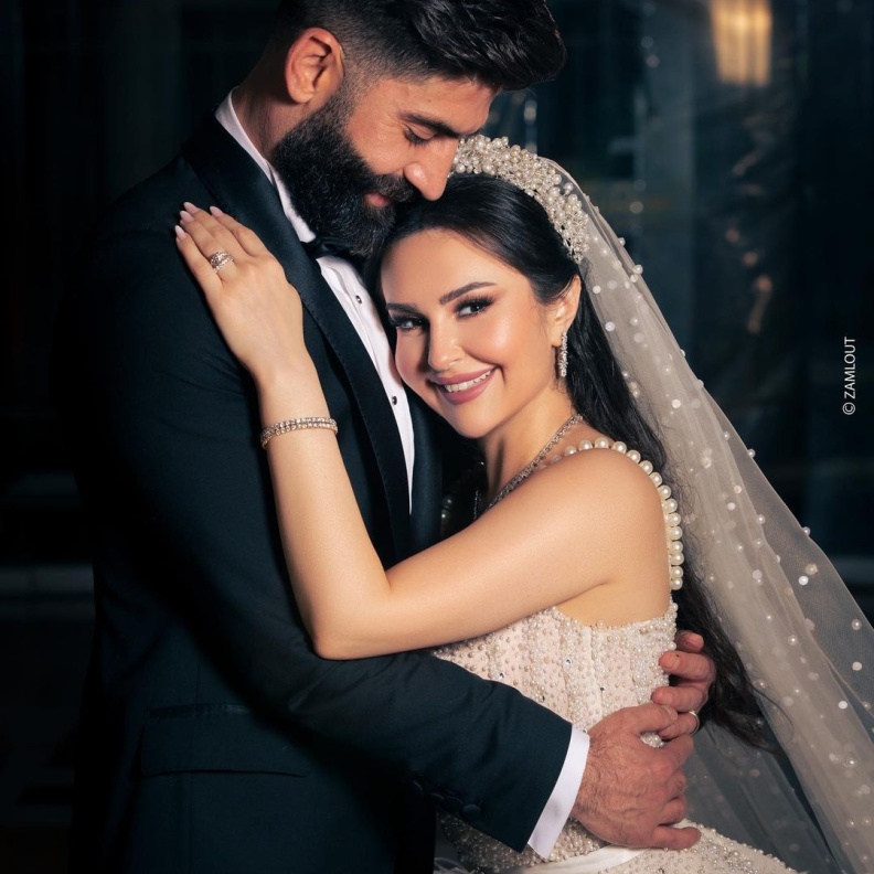 شهد برمدا وزوجها الرياضي احمد الصالح