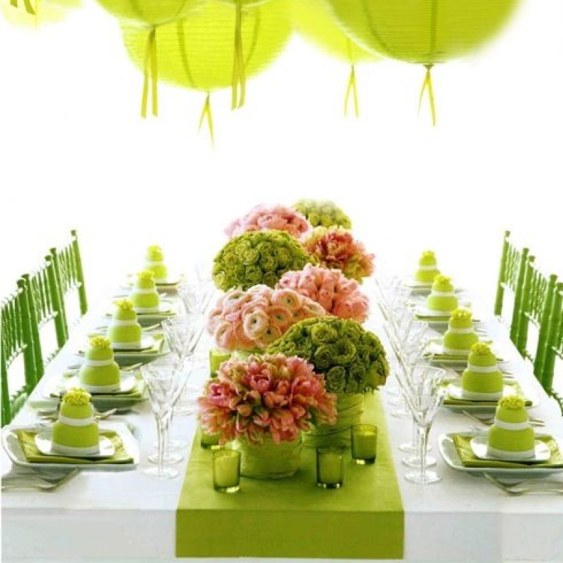 ألوان منعشة ستسيطر على ديكور حفلات زفاف ربيع 2024 بينها الأخضر الليموني