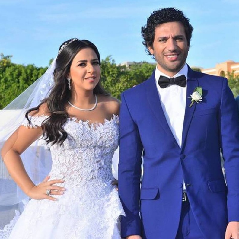 ايمي سمير غانم وحسن الرداد في يوم زفافهما