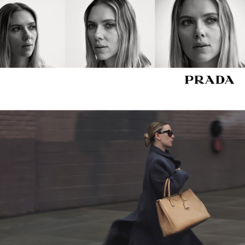 سكارليت جوهانسون نجمة حملة Prada Galleria الجديدة 