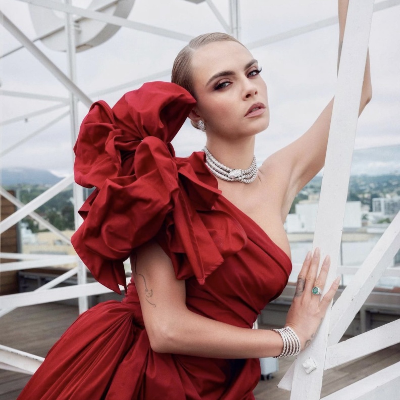 تصاميم مجوهرات مناسبة لإطلالات أزياء اللون الأحمر من وحي نجمات العالم