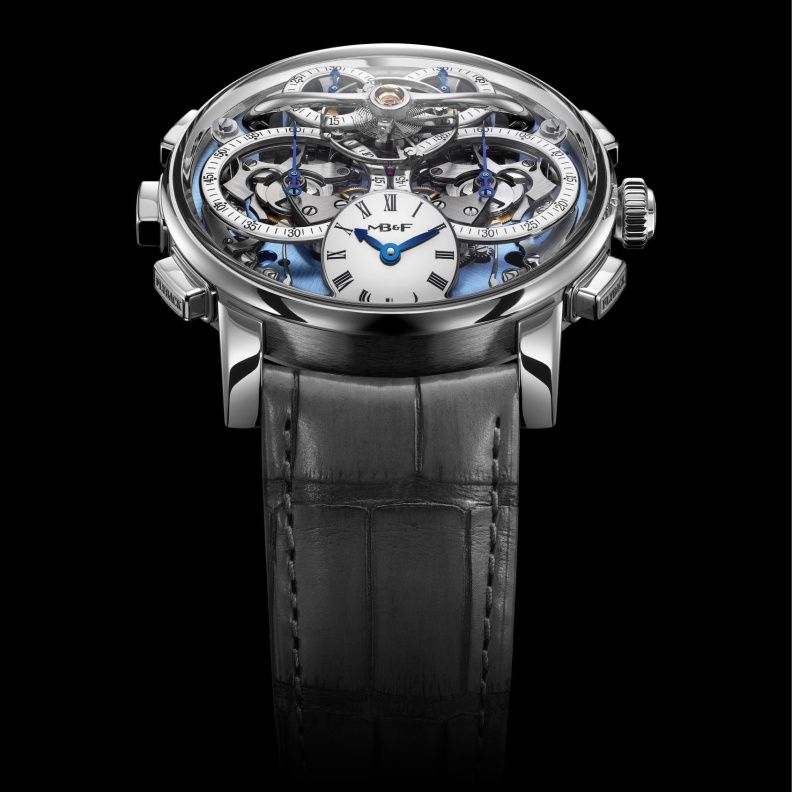 علامة MB&F  تطلق ساعة LM Sequential Flyback Platinum بتفاصيل تقنية باهرة