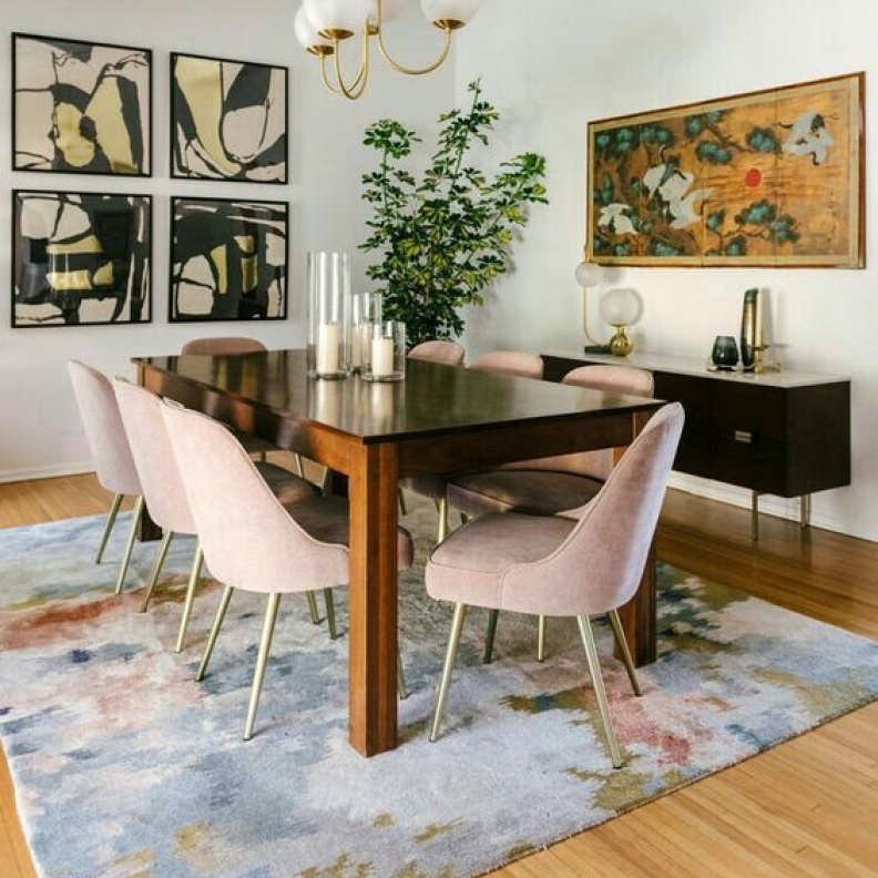 8 عوامل لاختيار السجادة المثالية لغرفة الطعام