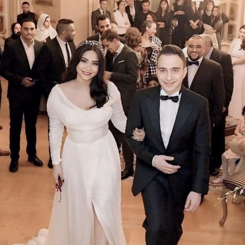 شيرين عبد الوهاب وحسام حبيب خلال زواجهما في ابريل 2018