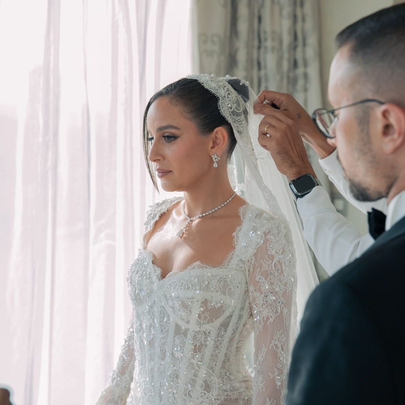 جميلة عوض  في حفل زفافها