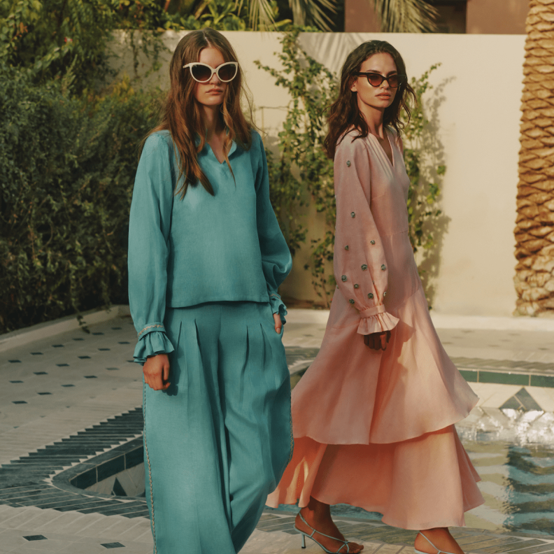 المصممة الإماراتية نور البحراني لـ"هي": استلهمت مجموعة الريزورت 2024 من عالم البحار الساحر 