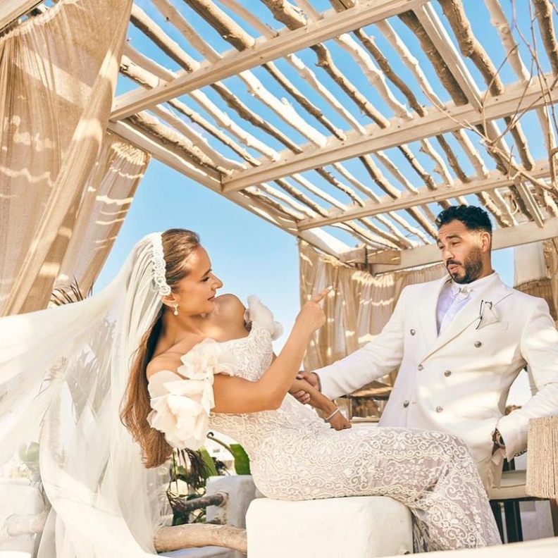 صورة من حفل زفاف نيللي كريم وهشام عاشور