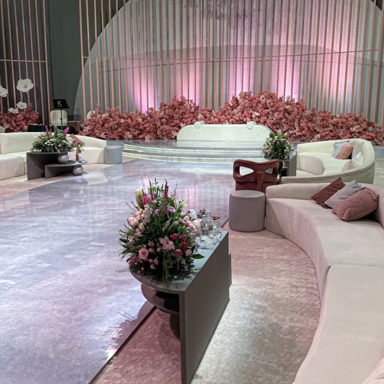 من ديكورات إحدى القاعات من مصممات ليلك للتصميم  lilac Design