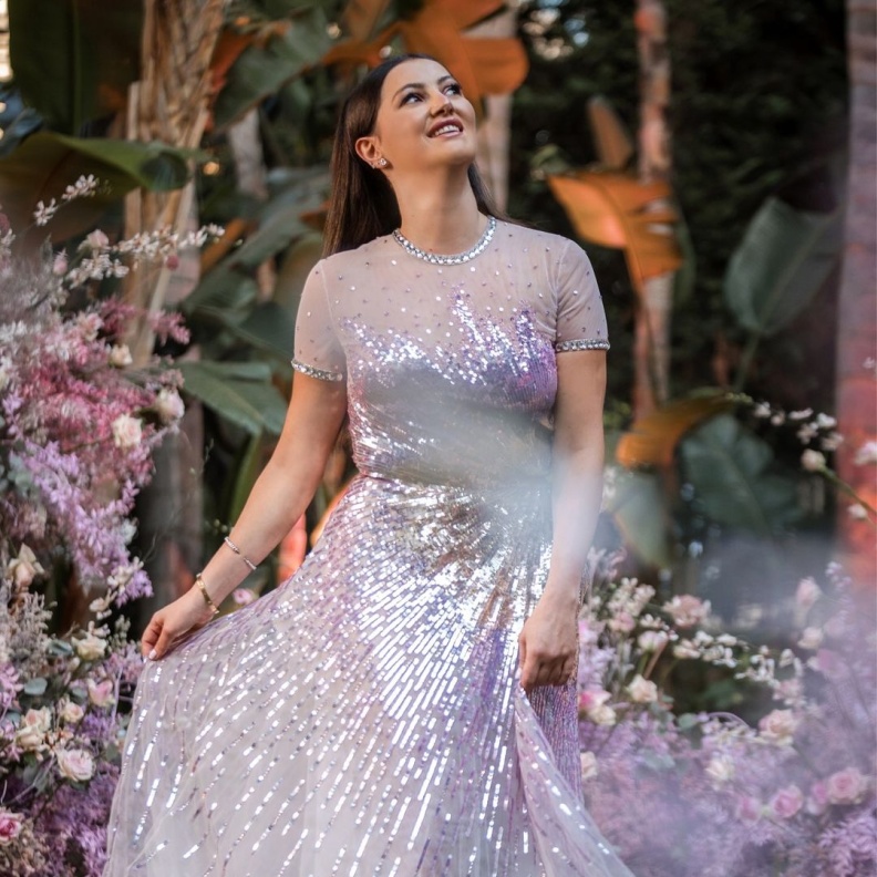 إطلالة العروس دانا الحلاني من المصمم جورج حبيقة