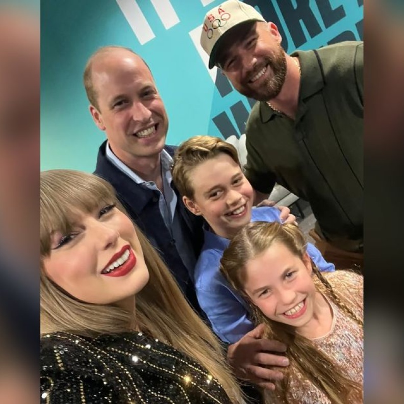 الأمير وليام وأطفاله مع تايلور سويفت