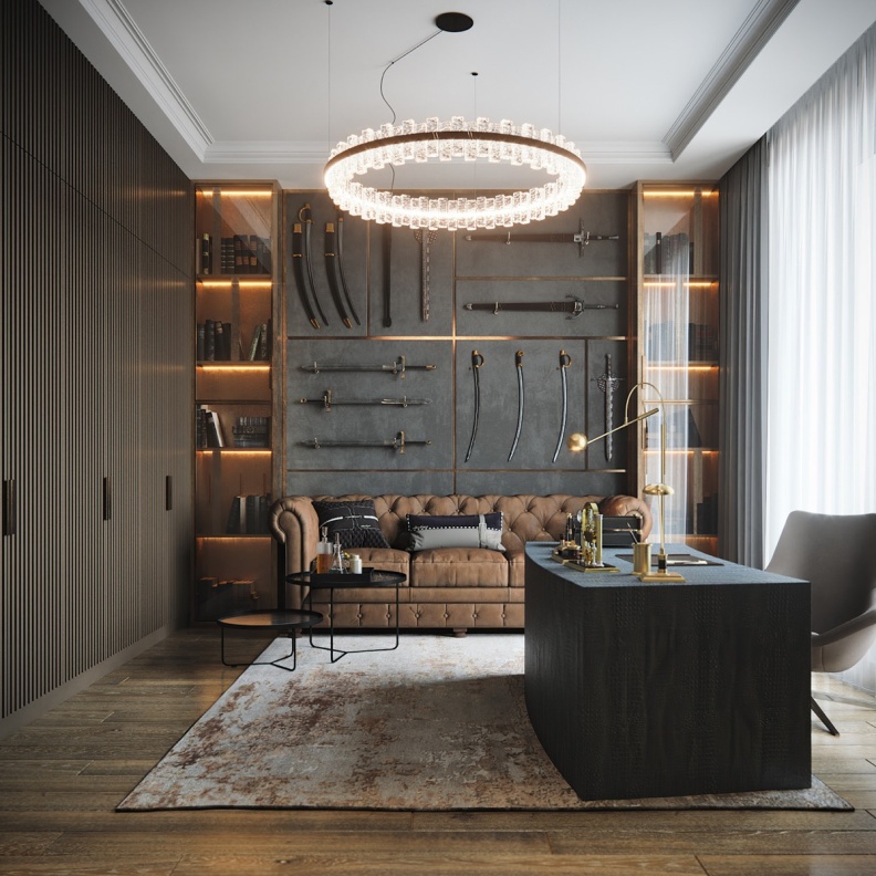 ديكور مكتب منزلي فخم