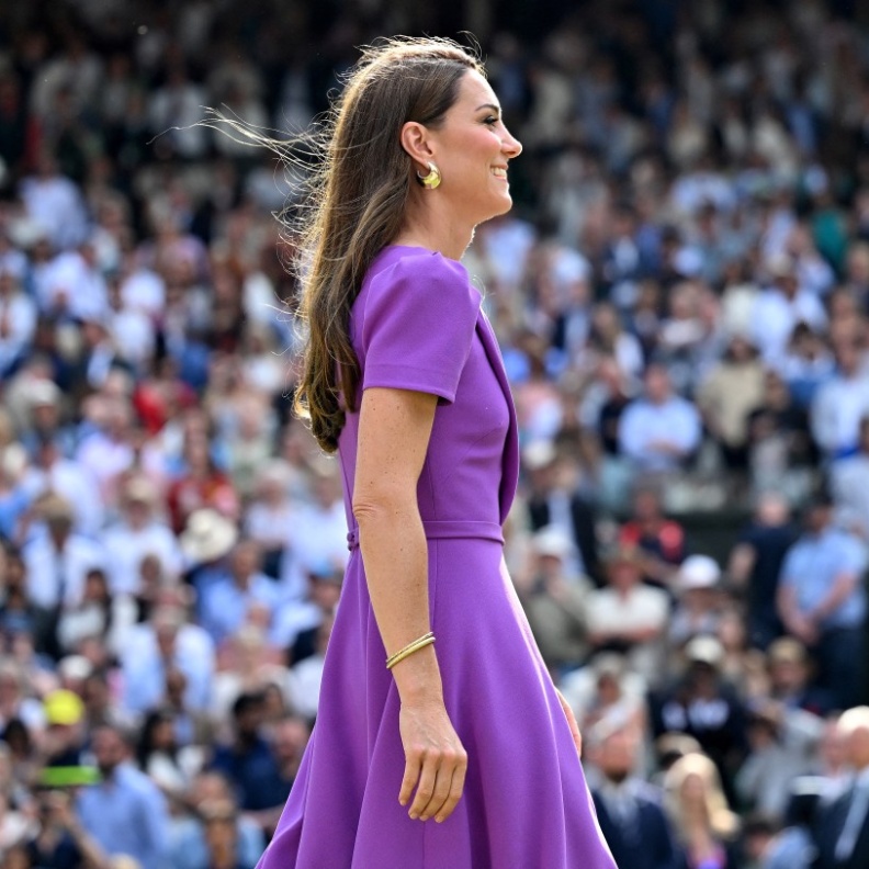 AFP.كيت ميدلتون تتألق بفستان بنفسجي في بطولة ويمبلدون في ثاني ظهور عام بعد إصابتها بالسرطان 