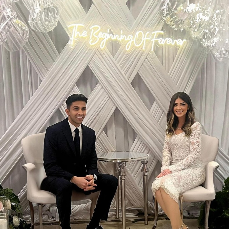 صورة من احتفال هشام جمال وليلى زاهر بارتباطهما