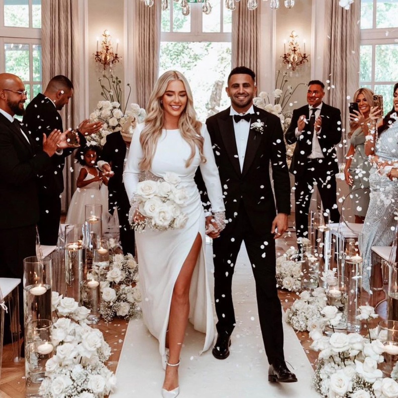 سبق لرياض محرز أن أقام حفل زفاف سابق