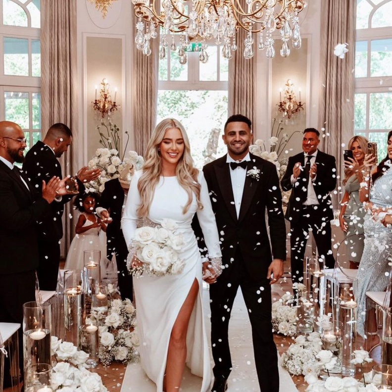 سبق لرياض محرز أن أقام حفل زفاف سابق