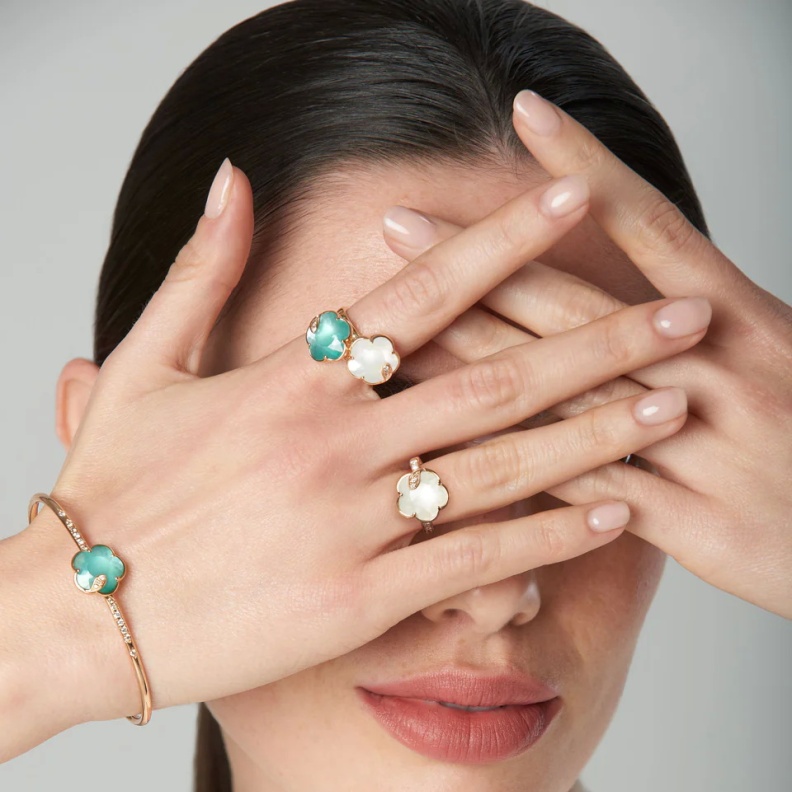 خواتم مرصوفة بأحجار ملوّنة تصاميم 2024 