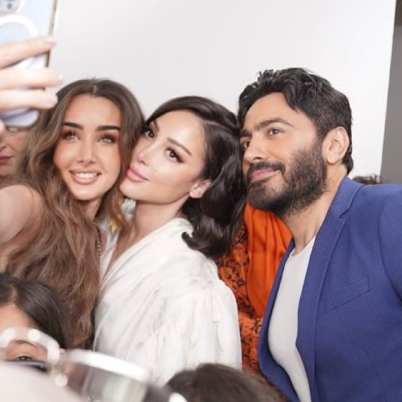 تامر حسني وهنا الزاهد وبسمة بوسيل