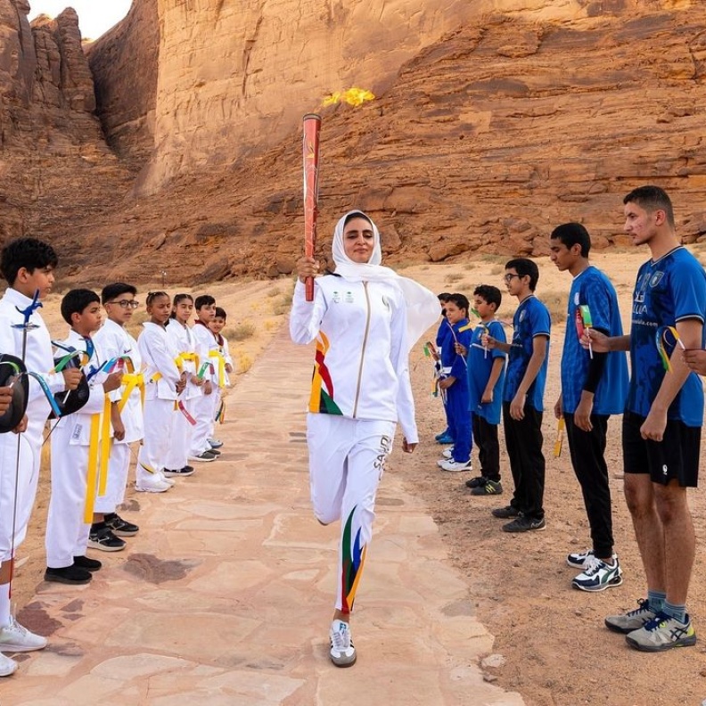 شعلة دورة الألعاب السعودية 2024 تصل إلى العلا