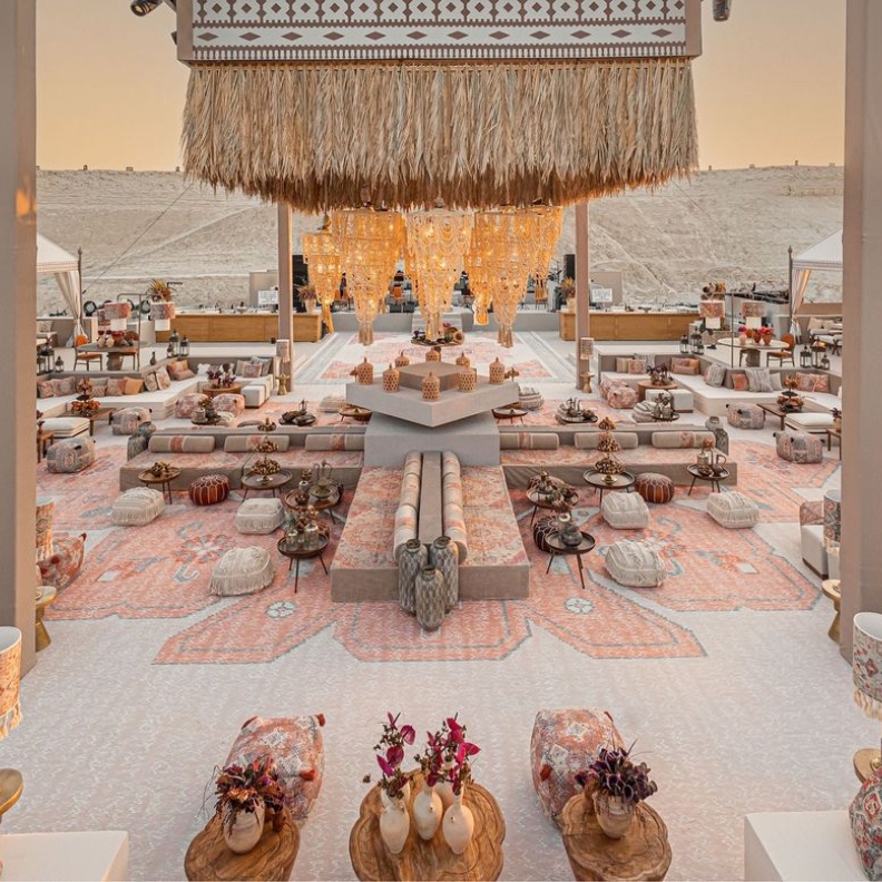 لوحة ألوان خريفية في حفل الزفاف اسجاماً مع الموسم