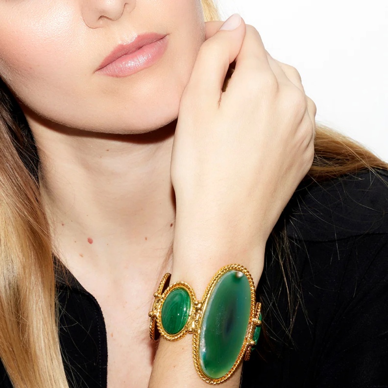 سوار Malachite Dakota Cuff من SYLVIA TOLEDANO