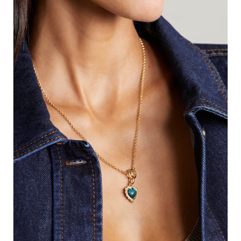 قلادة Gemstone Heart من فاوندري   Foundrae