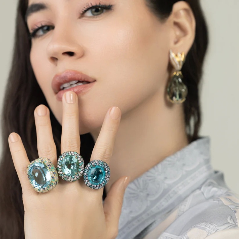 JARED LEHR- Paraiba Diamond Ring