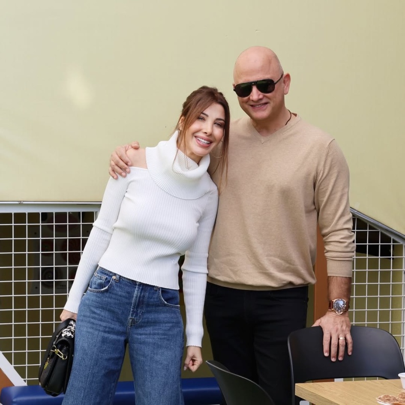 نانسي عجرم تتألق مع عائلتها زوجها وبناتها بإطلالات كاجوال خلال عيد ميلاد ابنتها ليا