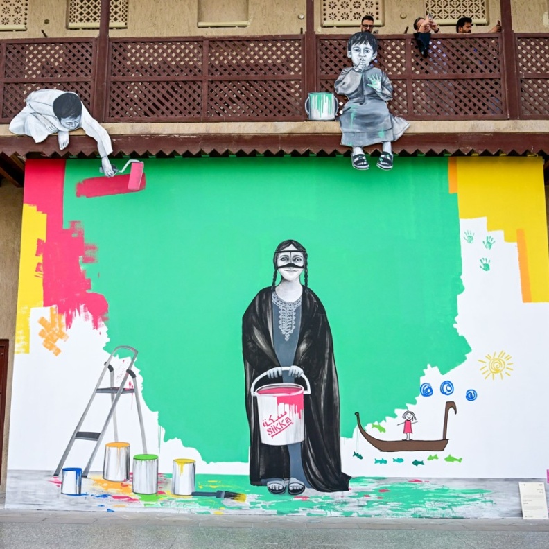 جدران الشندغة تتزين بـ"350" عملاً فنياً في مهرجان "سكة للفنون والتصميم"