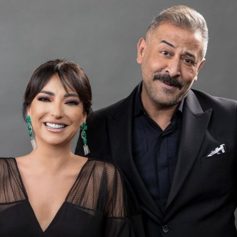 عبدالمنعم عمايري وأمل عرفة