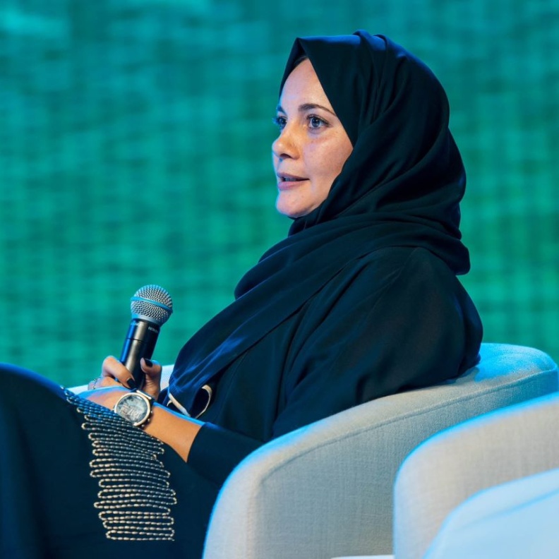 البتول باروم الرئيس التنفيذي للأكاديمية الأولمبية السعودية في مشاركة سابقة
