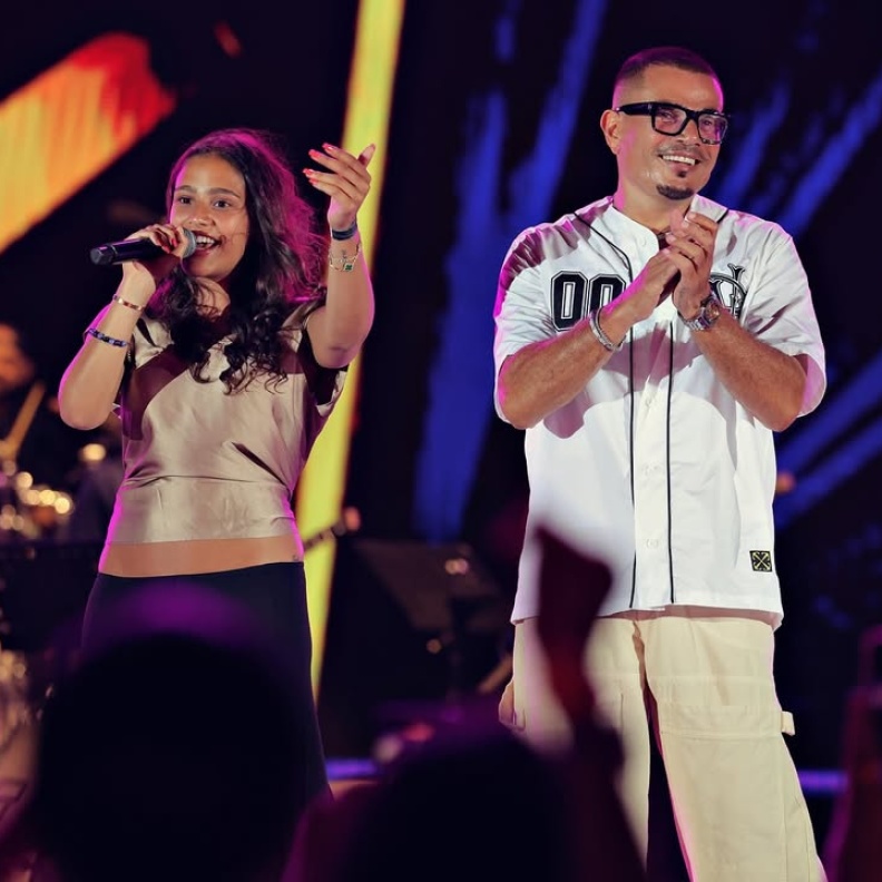 عمرو دياب وجانا دياب في حفل لهما الأخير