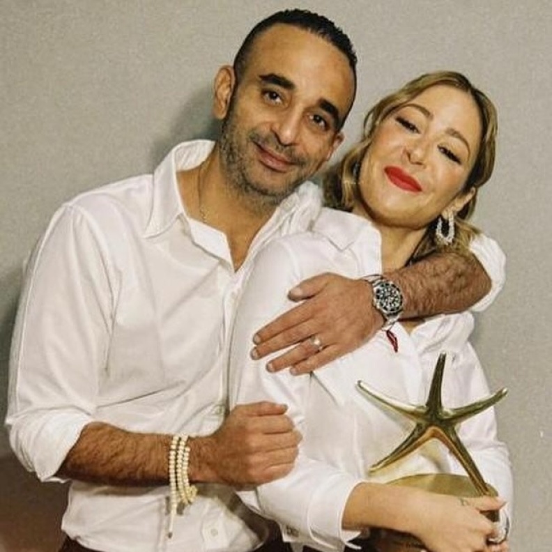 منة شلبي وزوجها