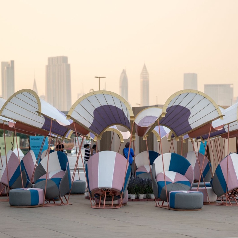 جوهر الفلامنكو جناح الخزامى مشاركة إثراء في أسبوع دبي للتصميم 2025