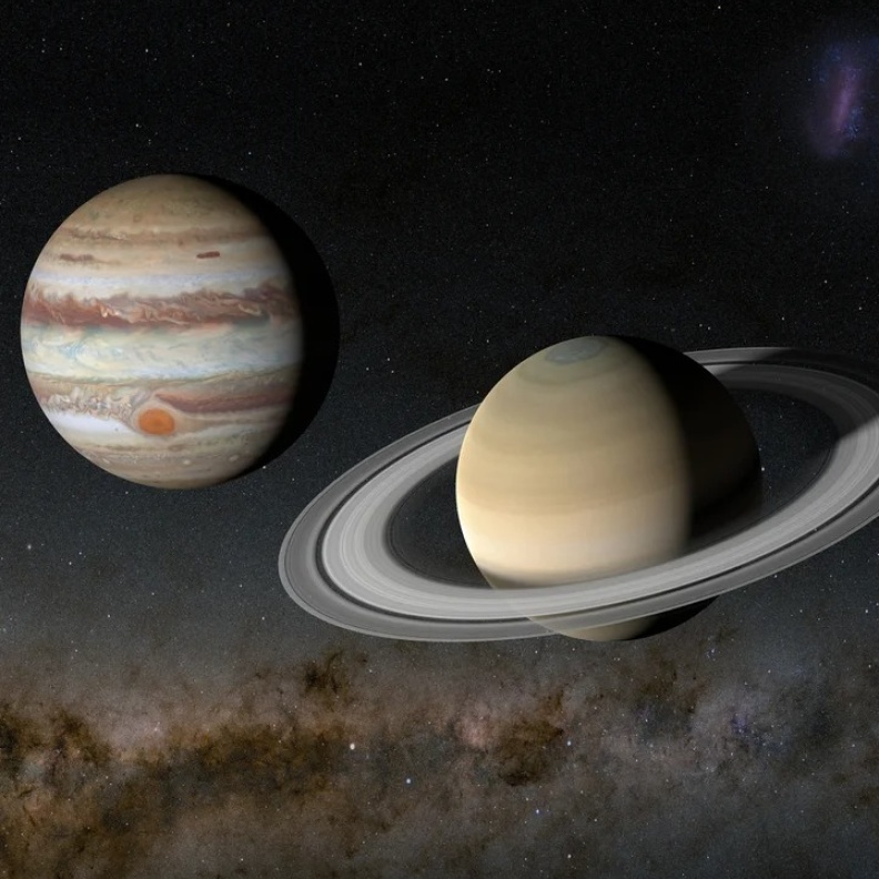 رصد زحل والمشتري بالعين المجردة