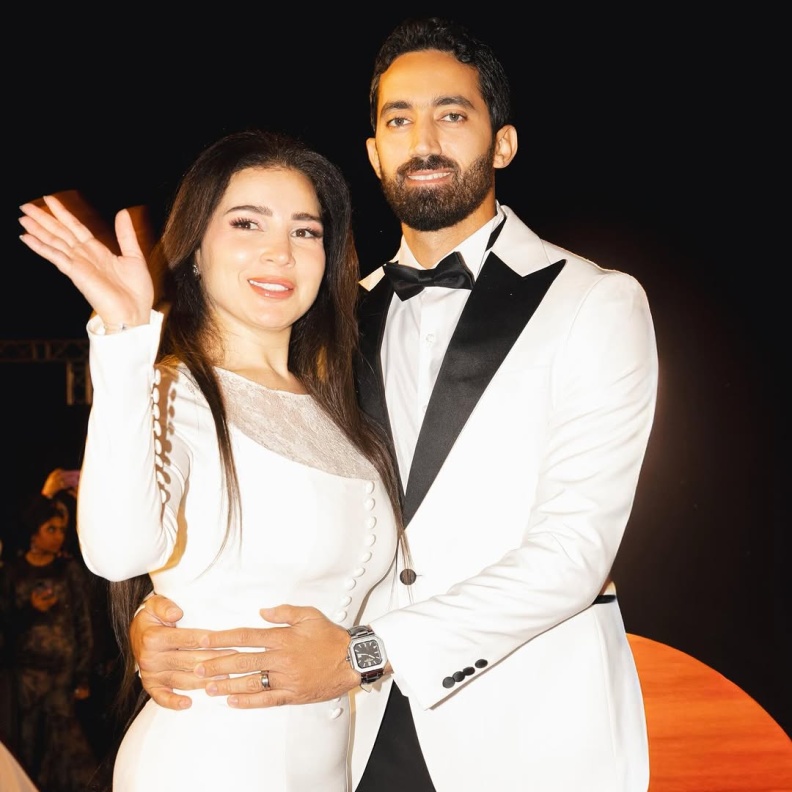 مي عز الدين وزوجها أحمد تيمور